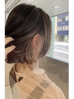 アイディール 心斎橋店(:ideal) 20代30代☆肩下ミディから肩上切りっぱなしボブ×インナーカラー