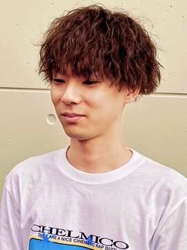 アクトスタイリッシュヘアー 知立(Act stylish hair) メンズツイストスパイラルパーママッシュ寒色ブラウン