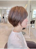 大人ショート/くびれショート/艶髪/ラベンダーブラウン