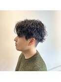 マッシュ×波巻きパーマ