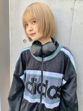 レア 渋谷(Le'a) ウルフボブ/ウルフ風レイヤー/ミルクティーベージュ/ベージュ