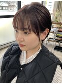 シースルーバングショートヘア 前髪あり 20代 田村梨乃 奈良