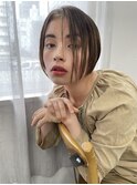 【中目黒】前下がりハンサムショート☆白髪ぼかしハイライト