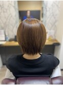 ショートボブ　髪質改善縮毛矯正
