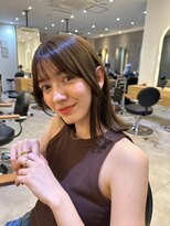 ジーナ 渋谷本店(Zina)&nbsp;髪質改善＊チョコラブラウン耳掛けボブ＊美髪【Zina宮益坂】