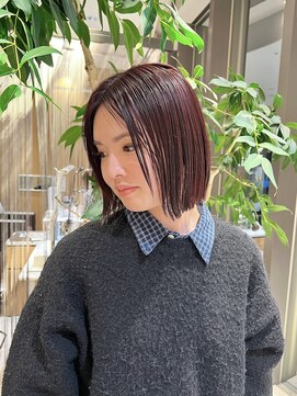 ウノプリール 西梅田ハービスプラザ店(uno pulir) 【JUNYA HANDA】切りっぱなしボブスタイル