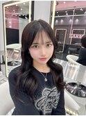 韓国前髪顔周り×くびれヘア【新宿/髪質改善】おくれ毛.小顔ヘア
