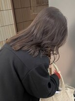 パークレーン アイス イヴェン(park lane ICI yeven)&nbsp;ブリーチなし切りっぱなしボブミディアムレイヤーボブ夏カラー