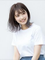 ファクトリーファイブ(Factory5) 小顔外ハネミディアムアッシュ20代30代40代くびれミディ韓国ヘア