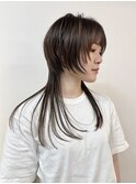 ウルフカットレイヤーハッシュカットレイヤーロングウルフ