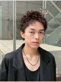 ツイストスパイラルパーマ波巻きシャドウメンズパーマ刈り上げ