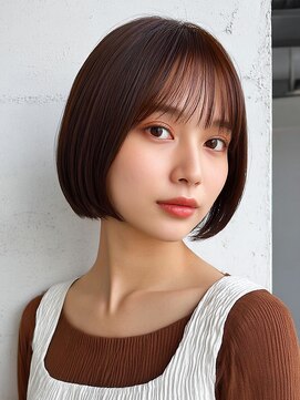 ロティー(loty) ボブ ミニボブ シースルーバング ココアブラウン 暖色カ 20代