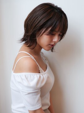マイラ 銀座(myla) 【田村】可愛いショートウルフ黒髮エアリーミディ春ボブ20代30代