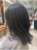 白髪ぼかし ハイライトカラー グレージュ