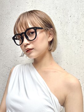 アフロートリノ(AFLOAT Leino) 【修】20代30代40代◎透明感カラー×韓国切りぱなしボブ