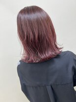 アールモンドヘア新世界&nbsp;#切りっぱなしボブ#カシスピンク