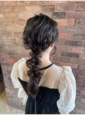 大人気！夏のヘアアレンジ編み下ろしゆるふわ/結婚式/デート