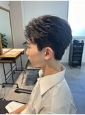 カルマパーマ/ベリーショート/ダークアッシュ/ニュアンスパーマ