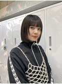 ◎切りっぱなしボブ縮毛矯正ミニボブストレートパーマ