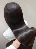 大人可愛い艶髪秋色カラーココアブラウン