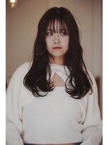 ミューズ バイ ケンジ(MUSE by KENJE)&nbsp;セミロングブラウンカラーウェーブパーマ