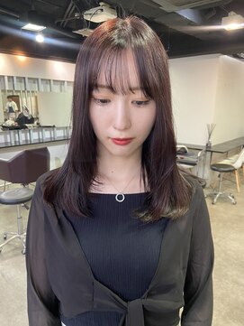 スティーロ 渋谷(Steelo) Steelo 顔まわりレイヤー×ラベンダーブラウン