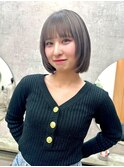 薬院　ボブ　顔まわりレイヤーカット　ブリーチなしカラー