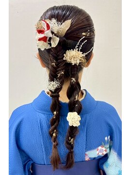 スタイル 横浜(STYLE) 卒業式ヘアセットアレンジ/ツイン編みおろし/アレンジヘアセット