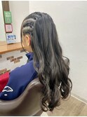 卒業式ヘアセット・コーンロウ