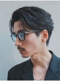 毛流れフェザーパーマオールバック色気フェザーショート微分け