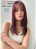小顔に見せるワンホン＆韓国ヘア/顔周りレイヤーカット