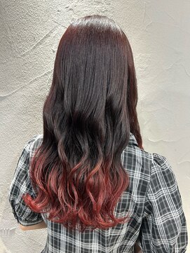 マーレ(MARLE./) 赤で華やぐ*グラデーションカラー