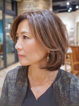 サンタフェ 岐阜島店(Santa'Fe) Santa'Fe式脱白髪染め白髪ぼかしカラー/ショート