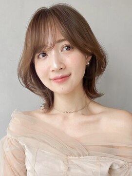 キリ 表参道(kyli) ココアベージュセミディ小顔黒髪20代30代40代◎くびれヘア