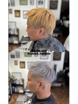 カットクラブロイヤルヴォックス(CUT CLUB ROYALVOX) 圧倒的存在感を誇るシルバー×フェードスタイル