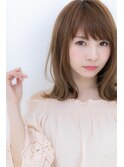 くすみピンク☆オンブレ外ハネ小顔セミディY上尾20代30代40代