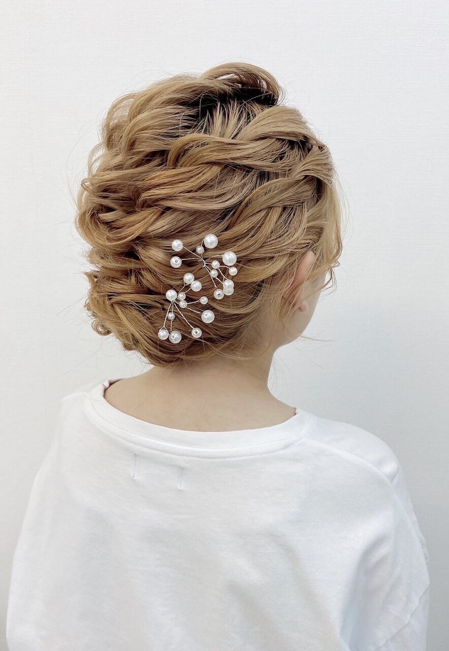 ギャラリーアンジュ 編み込みアップスタイル