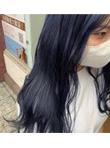 #ブルーブラック#カラー#ブリーチ