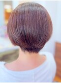 20代30代40代髪質改善カラーショコラブラウンショートボブ艶感