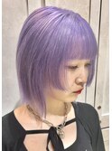 ウルフ レイヤー カット パープルカラー ハイトーン 紫 ブリーチ