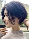 30代40代50代耳かけショート前髪なしハンサムショートカット小顔