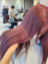 アース コアフュールボーテ 東松山店(EARTH coiffure beaute)&nbsp;ピンクブラウン_ケアブリーチ_艶カラー
