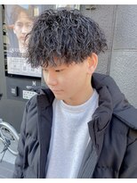フリーク バーバーショップ 都島店(FREAK BARBER SHOP) 黒髪王道ツーブロックモテマッシュツイストスパイラルパーマ