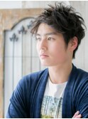 アップバングで好感!カジュアルグレージュカラーヘアi仙台