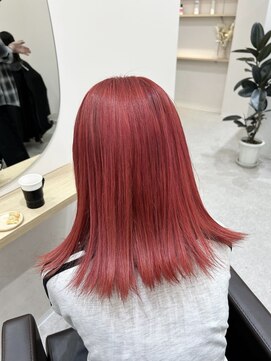 ユウル 横浜(juhl.) レッドカラー/ケアブリーチ/ブリーチハイトーンニュアンスカラー