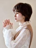 カナン(CANAAN)&nbsp;大人可愛いショート× 暗めカラー／オリーブベージュ/プチウルフ