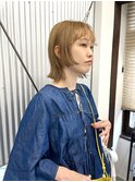ぱつっとボブ/姫カット/ステップカット/前髪パーマ/中崎町