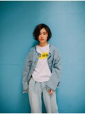 くせ毛風カジュアルショートボブ/20代/30代/40代/ハレマチ通り