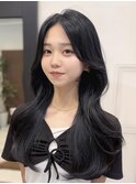 最新韓国ヘア/ロングヘア/レイヤー/前髪/顔まわり/谷町四丁目