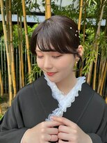 成人式メイク ピンクメイク 成人式ヘア 振袖ヘア タイトシニヨン